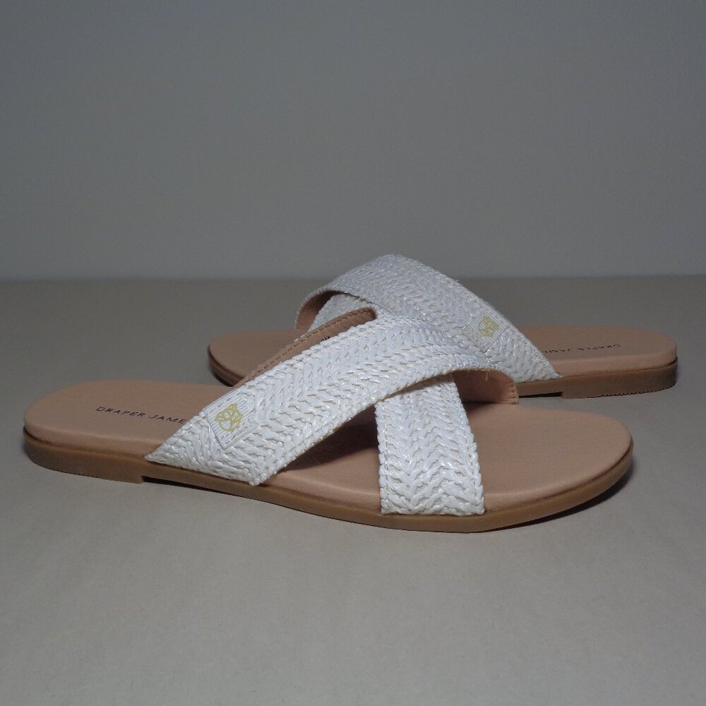 Draper Size 10 M / ALEX / White / Raffia Woven Sandals / New Women's Shoes